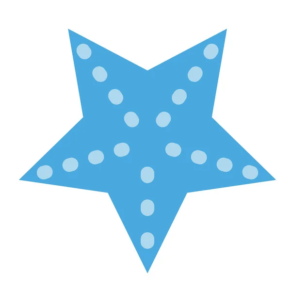 Estrela do mar ilustração plana em branco —  Vetores de Stock