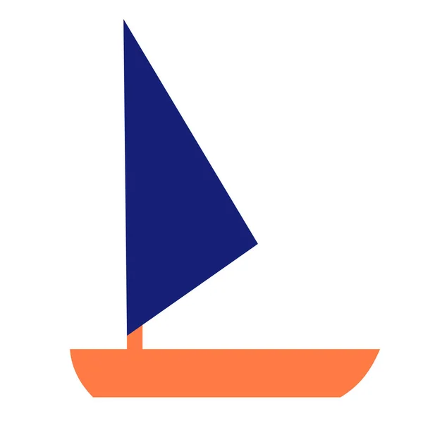 Boot flache Abbildung auf weiß — Stockvektor
