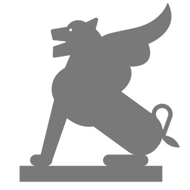 Grifon düz resimde beyaz