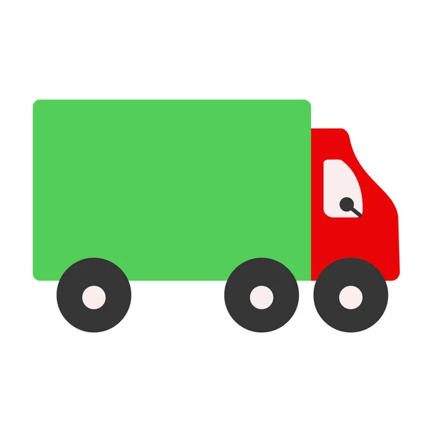 Vrachtwagen vlakke afbeelding op wit — Stockvector