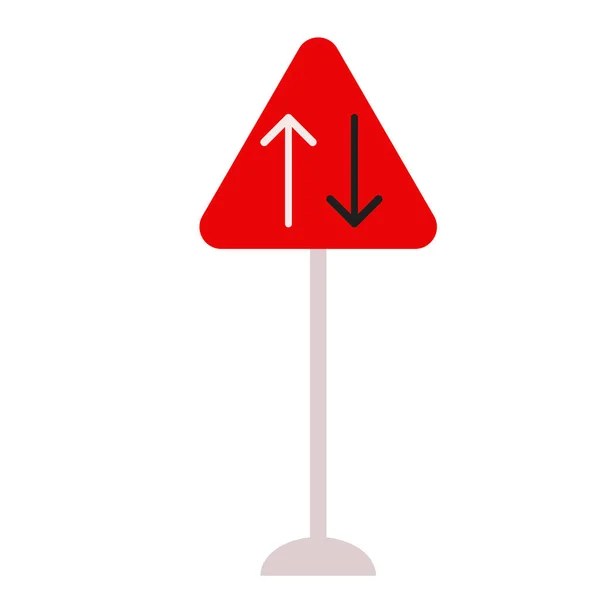 Traffic sign flat illustration on white — Stock Vector