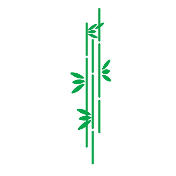 Illustration plate en bambou sur blanc — Image vectorielle