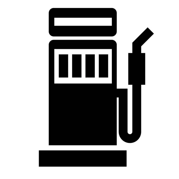 Bomba de gasolina ilustración plana en blanco — Vector de stock