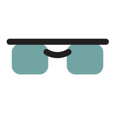 Gözlük düz resimde beyaz