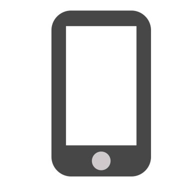 Cep telefonu düz resimde beyaz