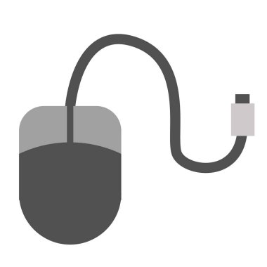 Beyaz üzerine fare düz illüstrasyon