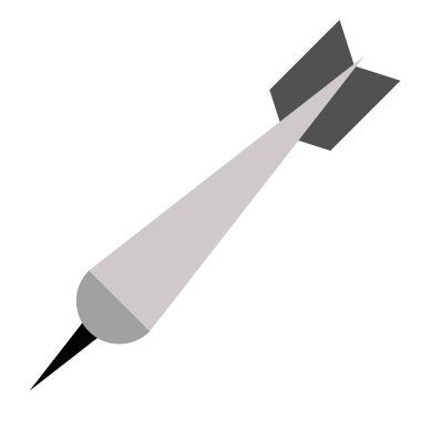 Dart düz resimde beyaz