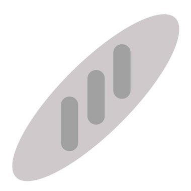 Beyaz ekmek düz resimde beyaz