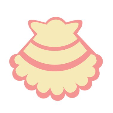 Kabuk düz resimde beyaz