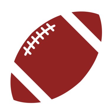 Amerikan futbolu düz resimde beyaz