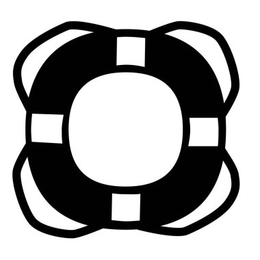 Cankurtaran düz resimde beyaz