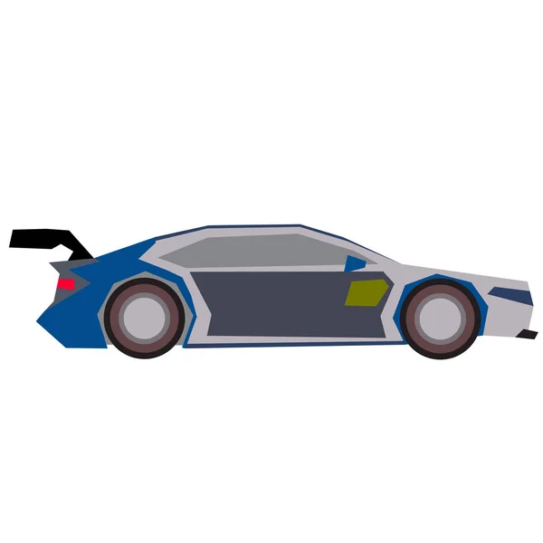 Sport car flat illustration on white — Stock Vector
