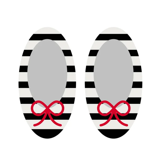 Pantofole illustrazione piatta su bianco — Vettoriale Stock