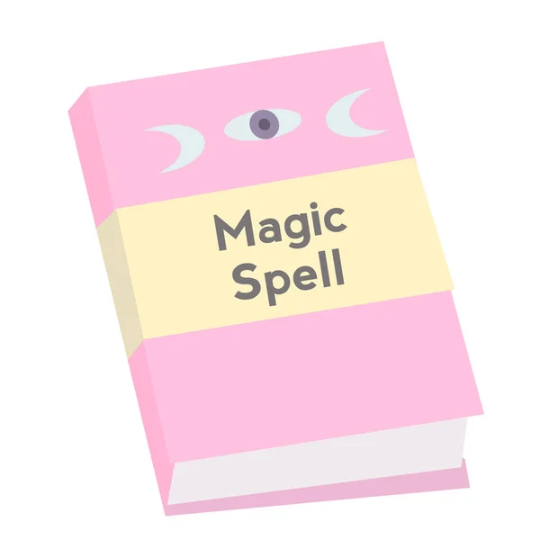 Spell book flat illustration on white — Stock Vector