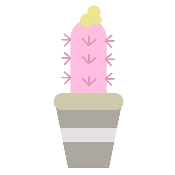 Cactus ilustración plana en blanco — Vector de stock