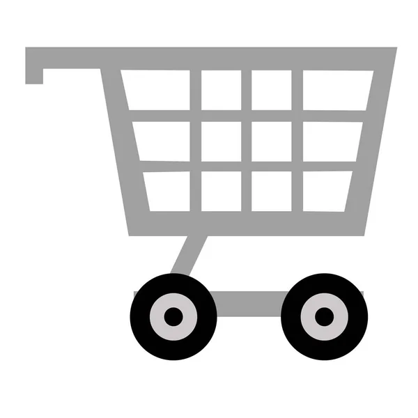 Trolley ilustração plana sobre branco — Vetor de Stock