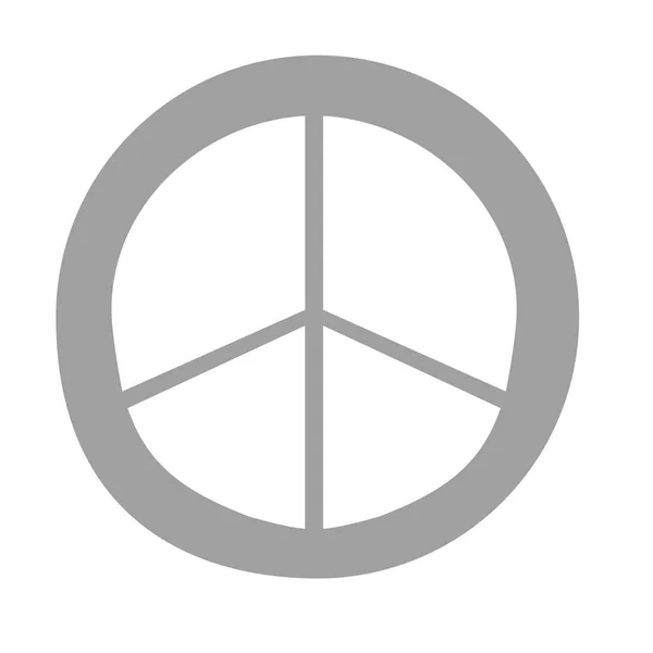 De vlakke afbeelding vredesteken op wit — Stockvector