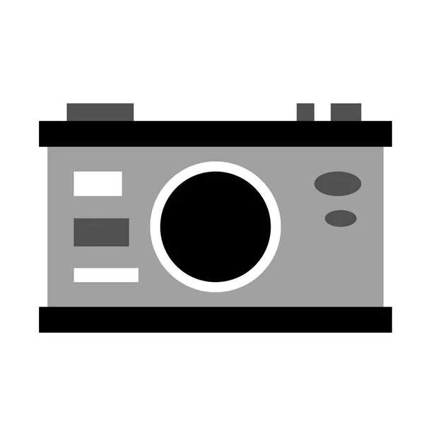 Photo camera flat illustration on white — Stock Vector