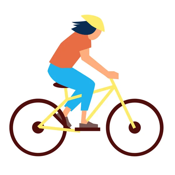 Ciclismo ilustração plana em branco — Vetor de Stock
