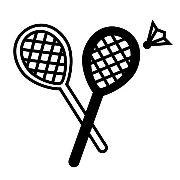 Badminton flat illustration on white — Stock Vector