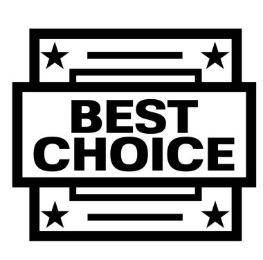 Beyaz en iyi seçim damgası