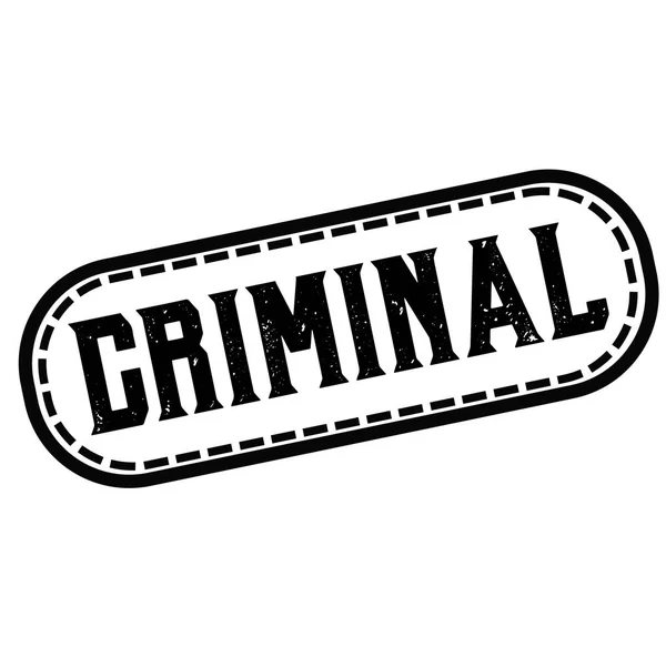 Krimineller Stempel auf Weiß — Stockvektor