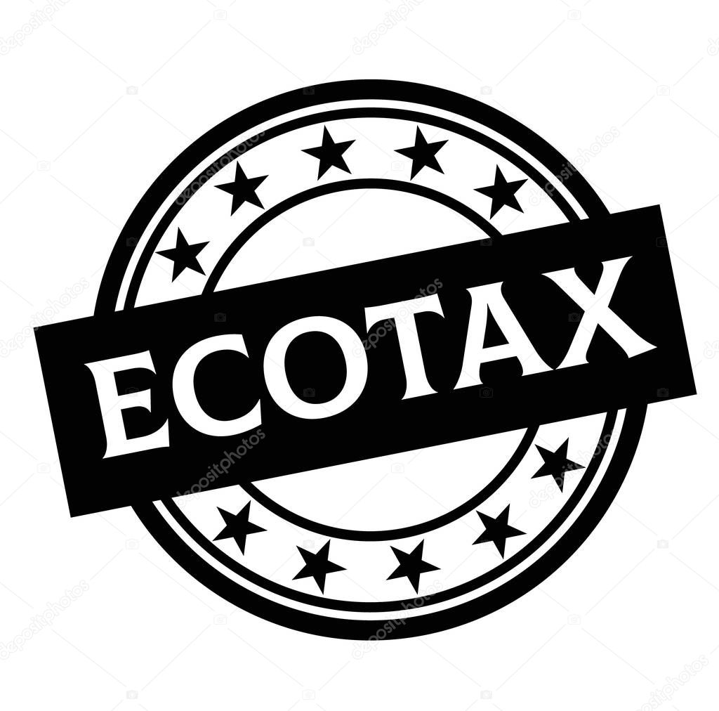 ECOTAX stamp on white