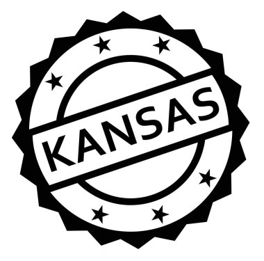 Beyaz üzerinde Kansas damgası