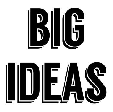 Beyaz üzerinde büyük fikirler damga