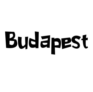 Beyaz üzerinde Budapeşte damgası