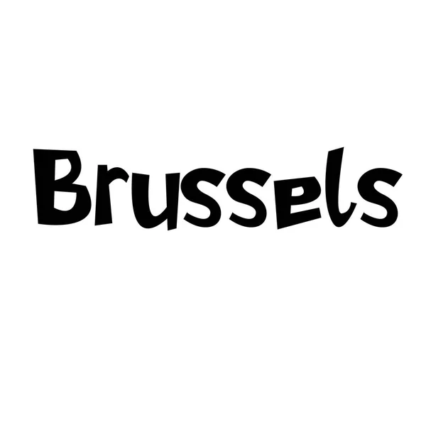 BRUXELLES timbre sur blanc — Image vectorielle