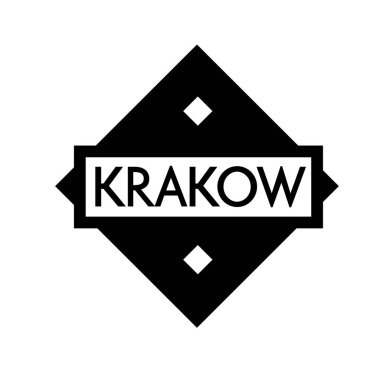 Beyaz üzerinde Krakow damga
