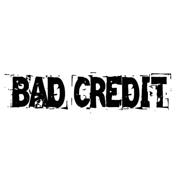 Bad Credit stempel op wit — Stockvector