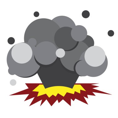 beyaz bulut düz illüstrasyon mantar