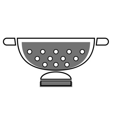 beyaz gri elek düz illüstrasyon