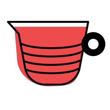 Beyaz şekil fincan düz illüstrasyon