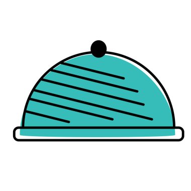 Beyaz sıcak çanak düz illüstrasyon