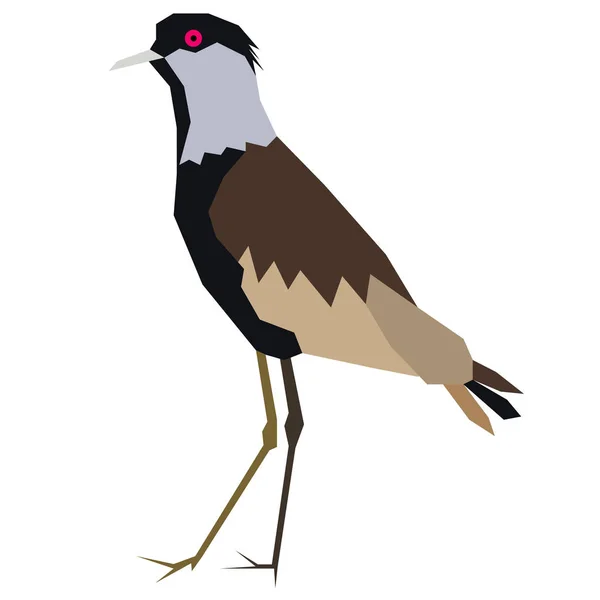 Ilustración plana pájaro en blanco — Vector de stock