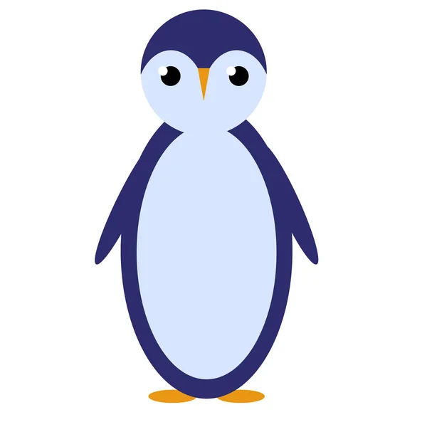 Пингвинчик плоская иллюстрация на белом — стоковый вектор