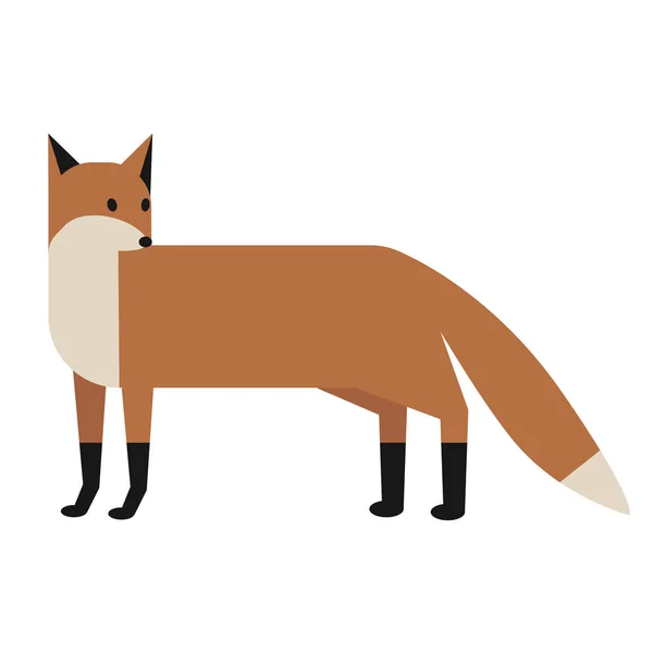 Fox ilustração plana em branco — Vetor de Stock