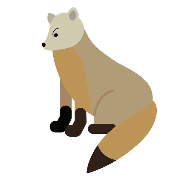Polar fox flat illustration on white — Stock Vector