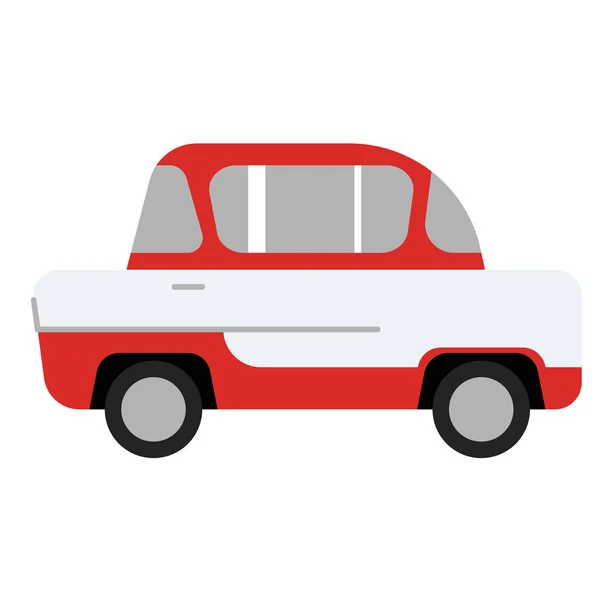 Mini auto illustrazione piatta su bianco — Vettoriale Stock