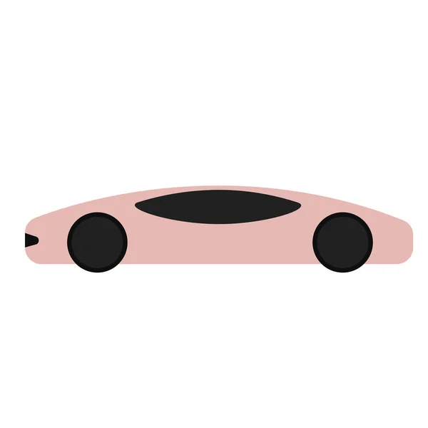 Beyaz pembe Lamborghini düz illüstrasyon — Stok Vektör