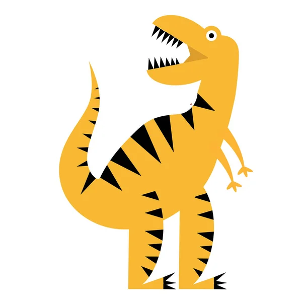 Dinosaurie platt illustration på vit — Stock vektor