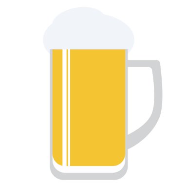 beyaz bira düz illüstrasyon