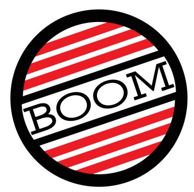 Beyaz üzerinde bom damgası