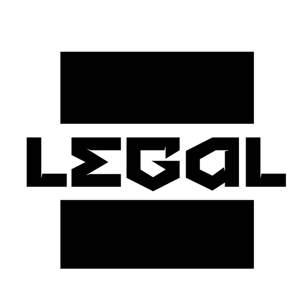 Позначка LEGAL на білому — стоковий вектор