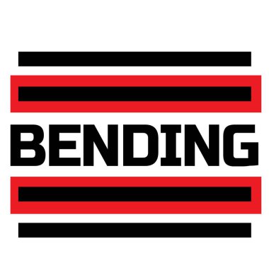 Beyaz üzerinde bükme damgası