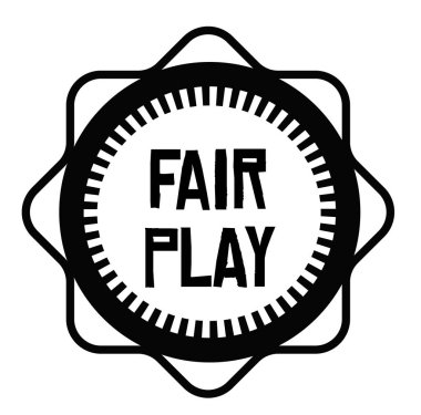 Beyaz üzerinde Fair Play damgası