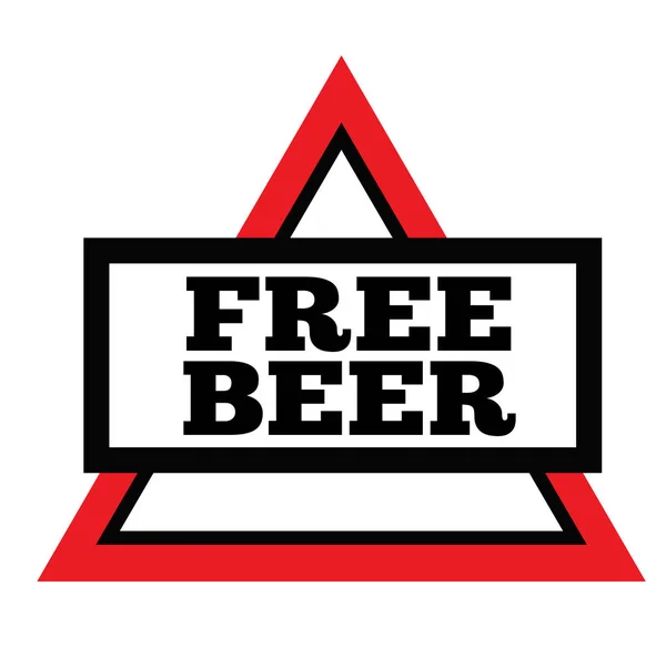 Sello de cerveza gratis en blanco — Vector de stock